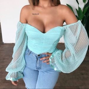 Audrey Long Sleeve Top (mint)
